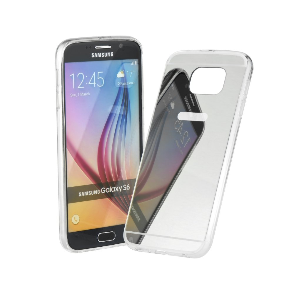 Puzdro Forcell Mirror pre Samsung Galaxy S6 Edge silver